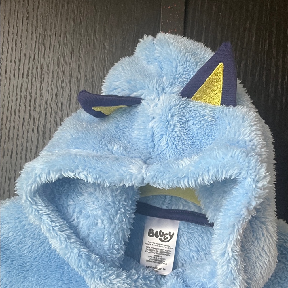 KIDS 🧒 Bluey Kids Fleece Hoodie - Light Blue - Picture 5 of 7